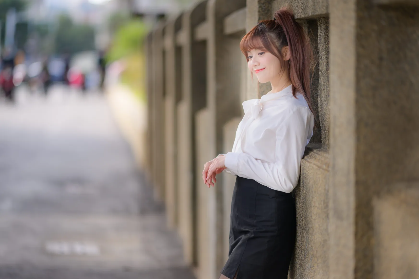 [Mzsock] NO.237 OL black silk uniform high heels street photography#[105P]-14