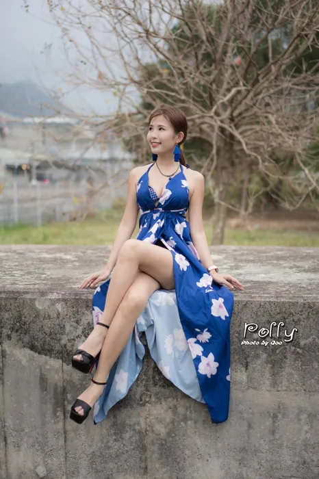 [Mzsock] NO.052 Polly high-slit long skirt, high heels and beautiful legs travel photo street photography#[60P]-36