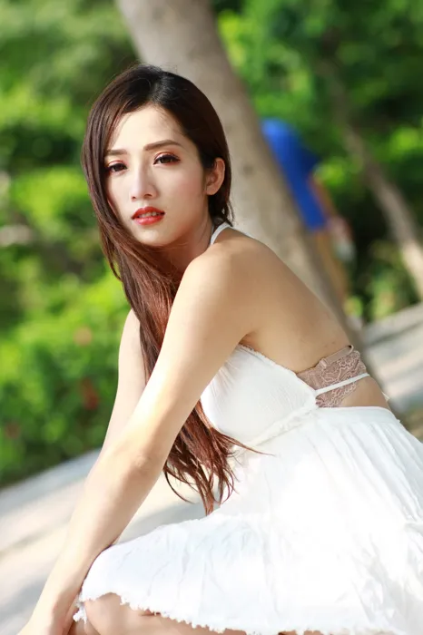 [Mzsock] NO.039 Go Go white dress high heels beautiful legs outdoor shot street photography#[106P]-14